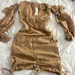 Beige mini dress
